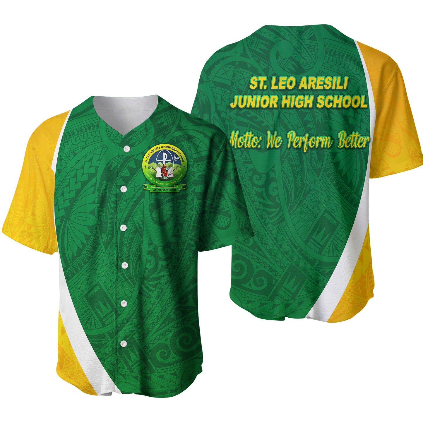 St. Leo Aresili Junior High School Baseball Jersey Simplified Version