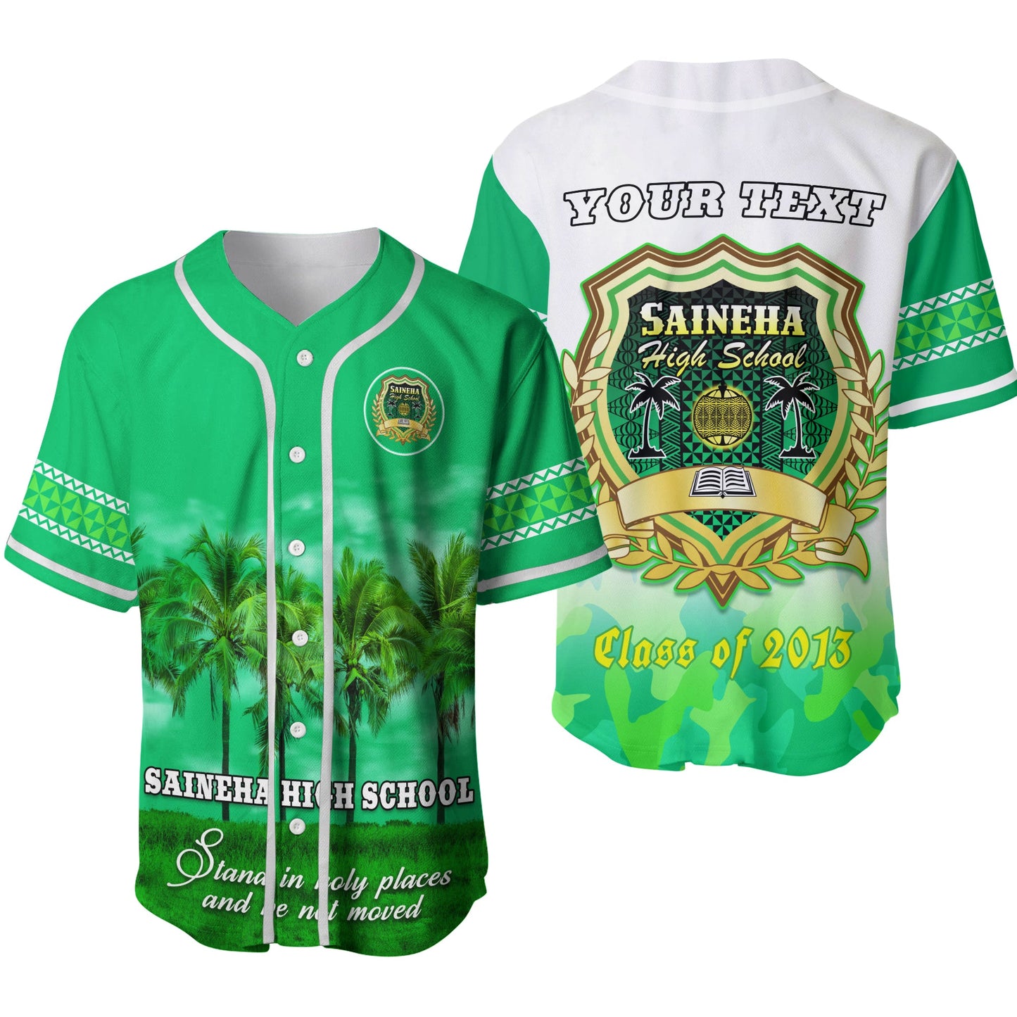 (Custom Personalised) Saineha High School Baseball Jersey Class Year and Your Text