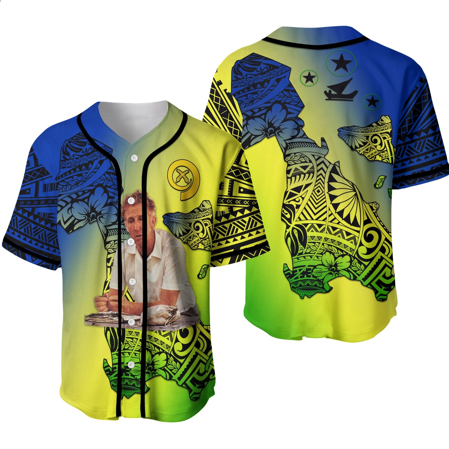 Vanuatu Darvall Wilkins Baseball Jersey Proud of Malampa
