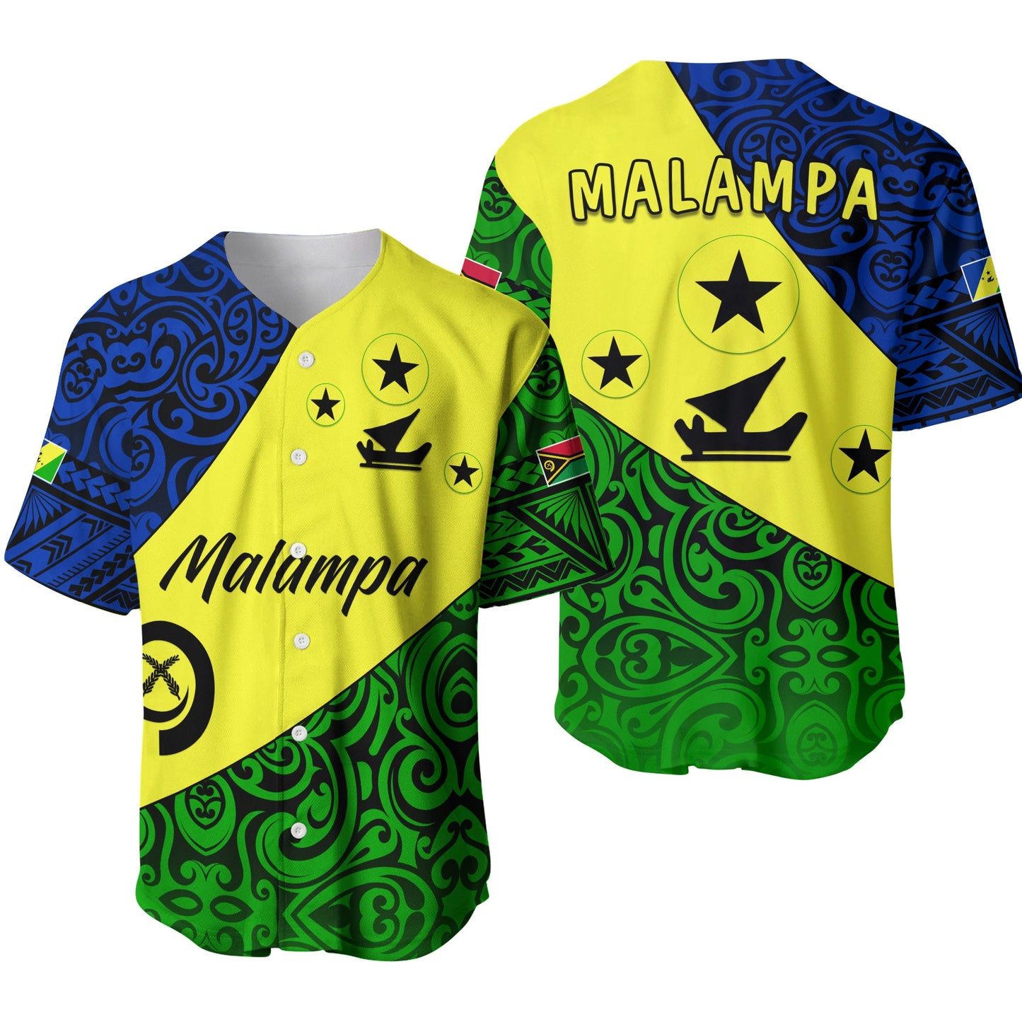 Malampa Province Baseball Jersey Vanuatu Pattern