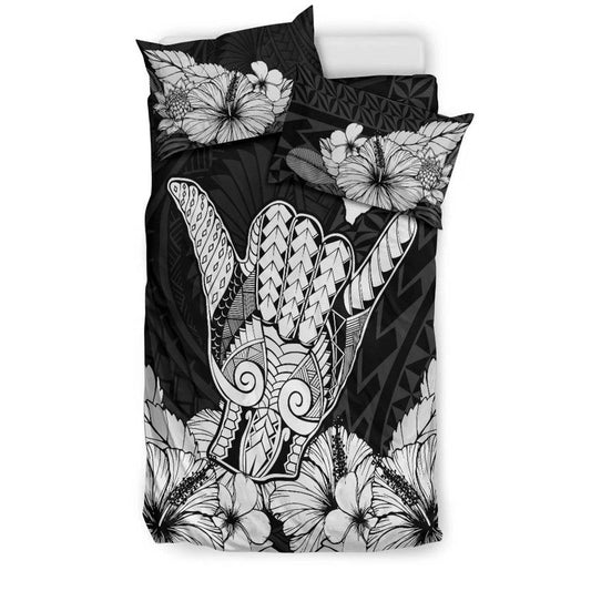 Hawaii Shaka Sign Bedding Set Black Version
