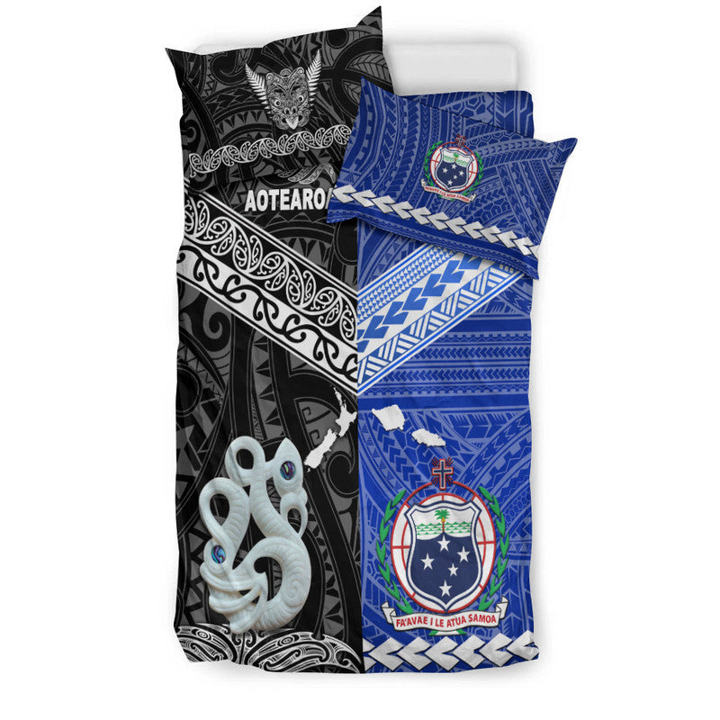 New Zealand And Samoa Bedding Set Together Black