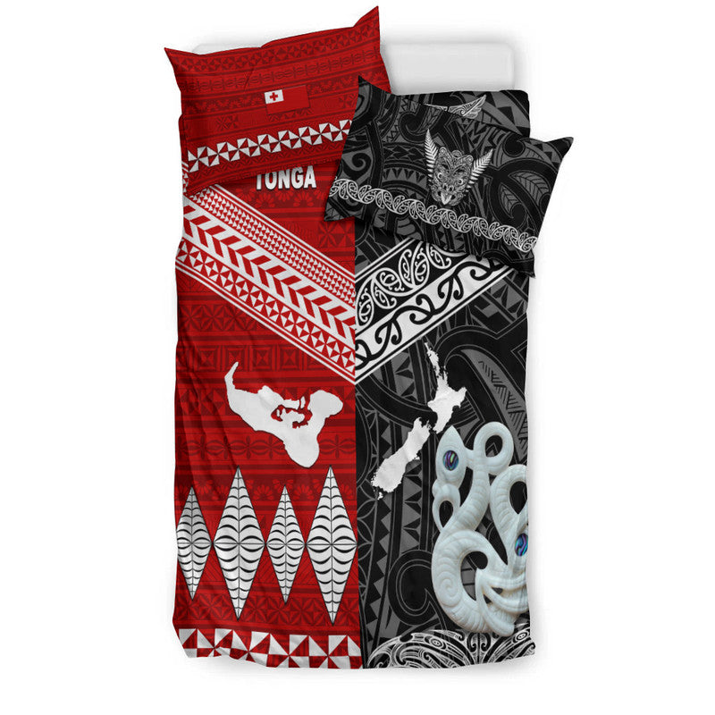 New Zealand And Tonga Bedding Set Together Black