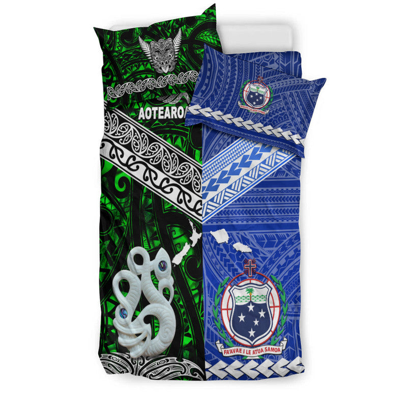 New Zealand And Samoa Bedding Set Together Green