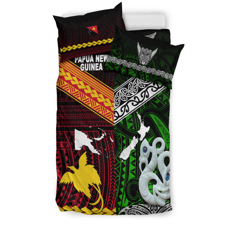 New Zealand And Papua New Guinea Bedding Set Together Green