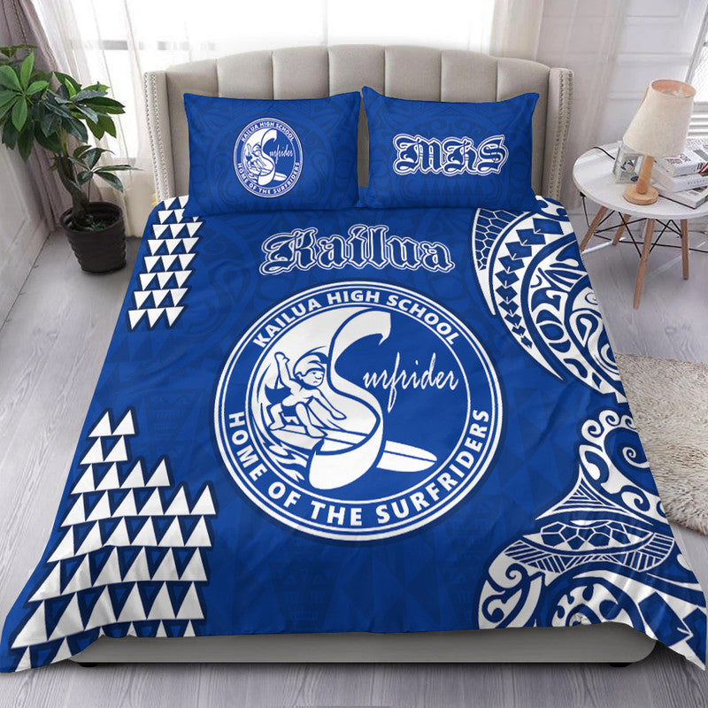 Hawaii Kailua High School Bedding Set Tribal Kakau