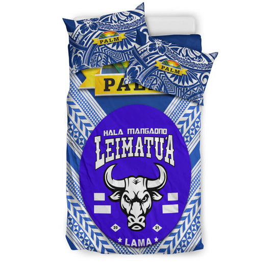 Mate Ma'a Tonga Bedding Set Leimatu'a Bulls Creative Style Blue NO.1