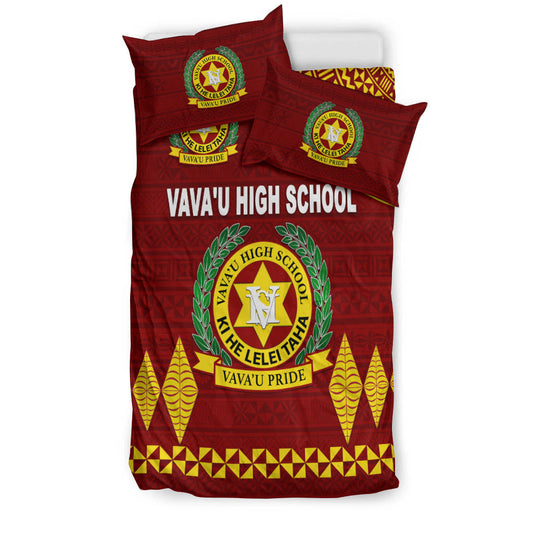 Tonga Vava'u High School Bedding Seta Simple Style Maroon