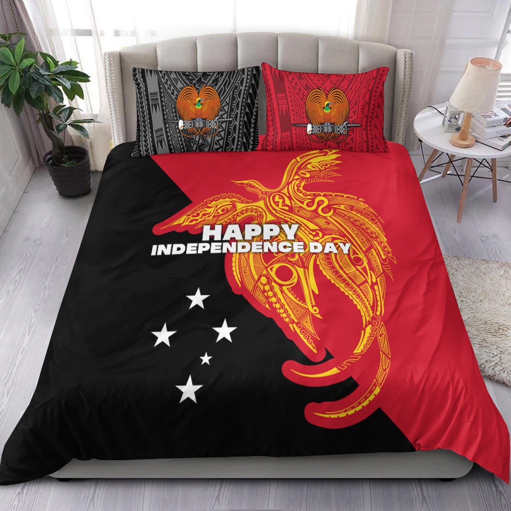 Papua New Guinea Bedding Set Independence Day Flag Style