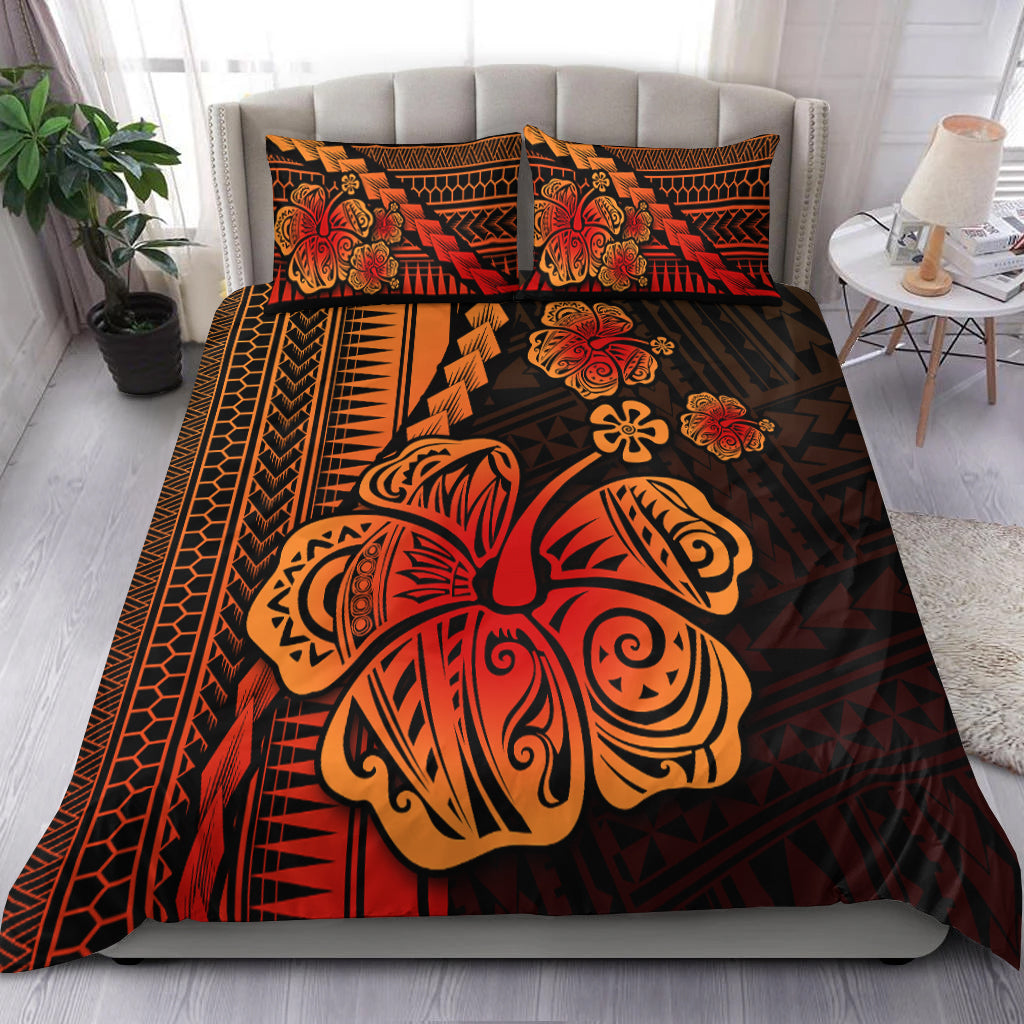 Polynesian Hibiscus Bedding Set Hawaiian Style No.1