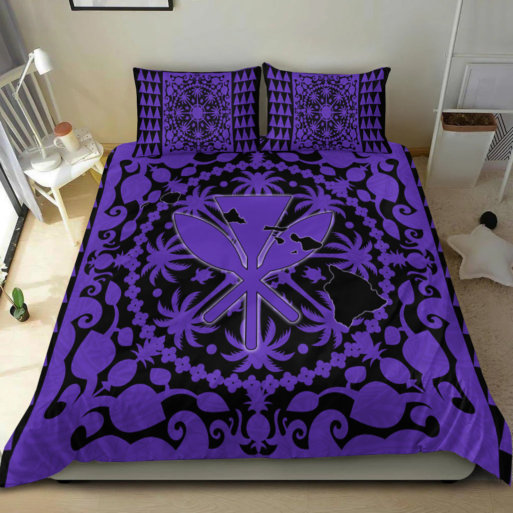 Hawaii Bedding Set Kanaka Maoli No.3 Purple Style