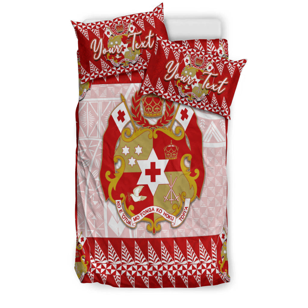 (Custom Personalised) Tonga Bedding Set Red Style