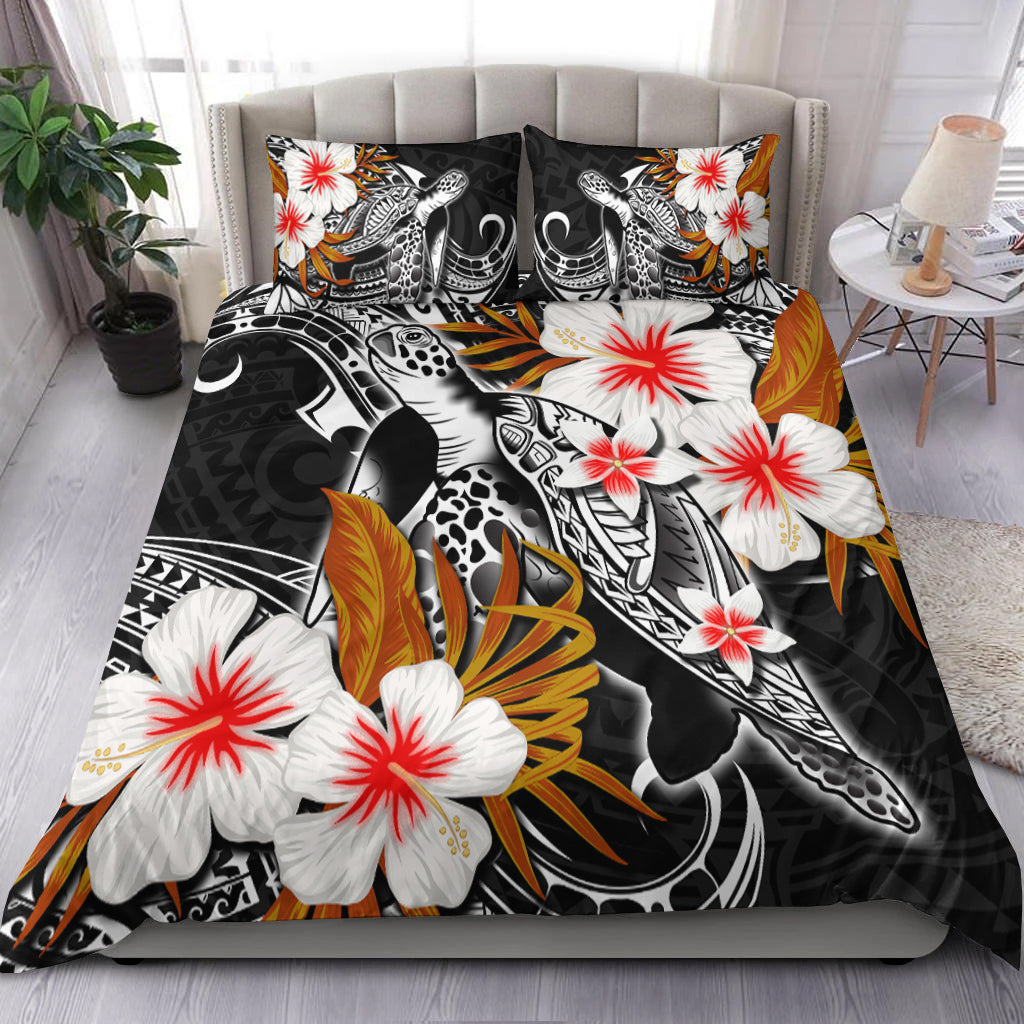 Polynesian Turtle Bedding Set With Hibiscus Color No.9