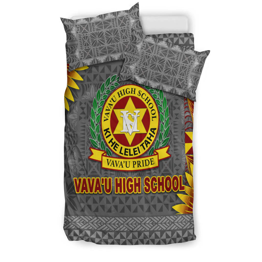 Tonga Vava'u High School Bedding Set Simplified Version Grey