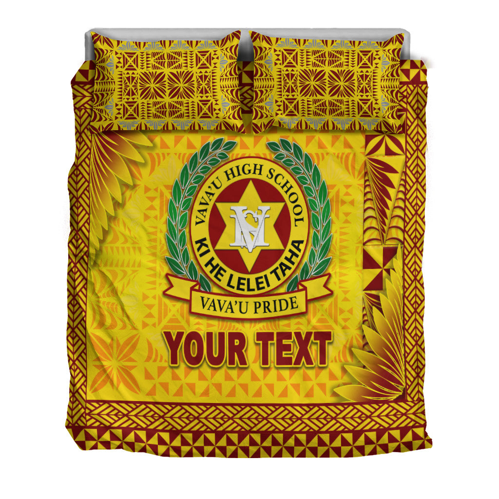 (Custom Personalised) Tonga Vava'u High School Bedding Set Simplified Version Gold