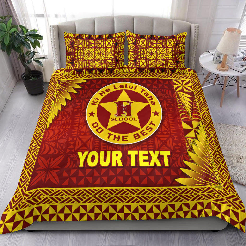(Custom Personalised) Tonga Niuafo'ou High School Bedding Set Simplified Version