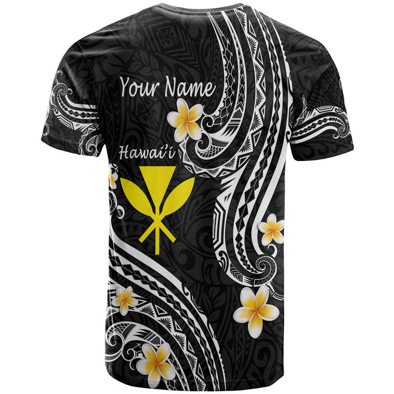 Custom Personalised Hawaii T Shirt Black Polynesian Line Style