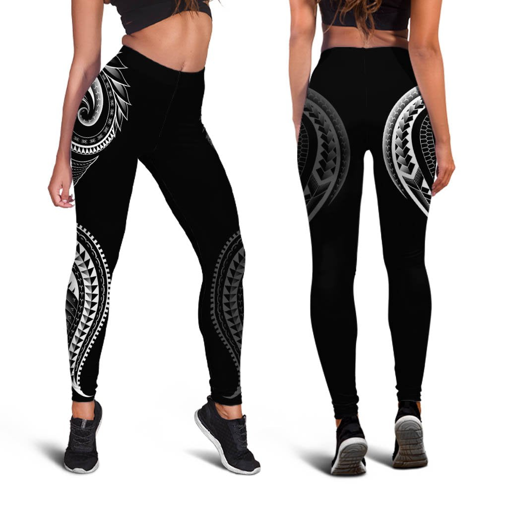 Polynesian Leggings - Polynesian Tattoo Black Version
