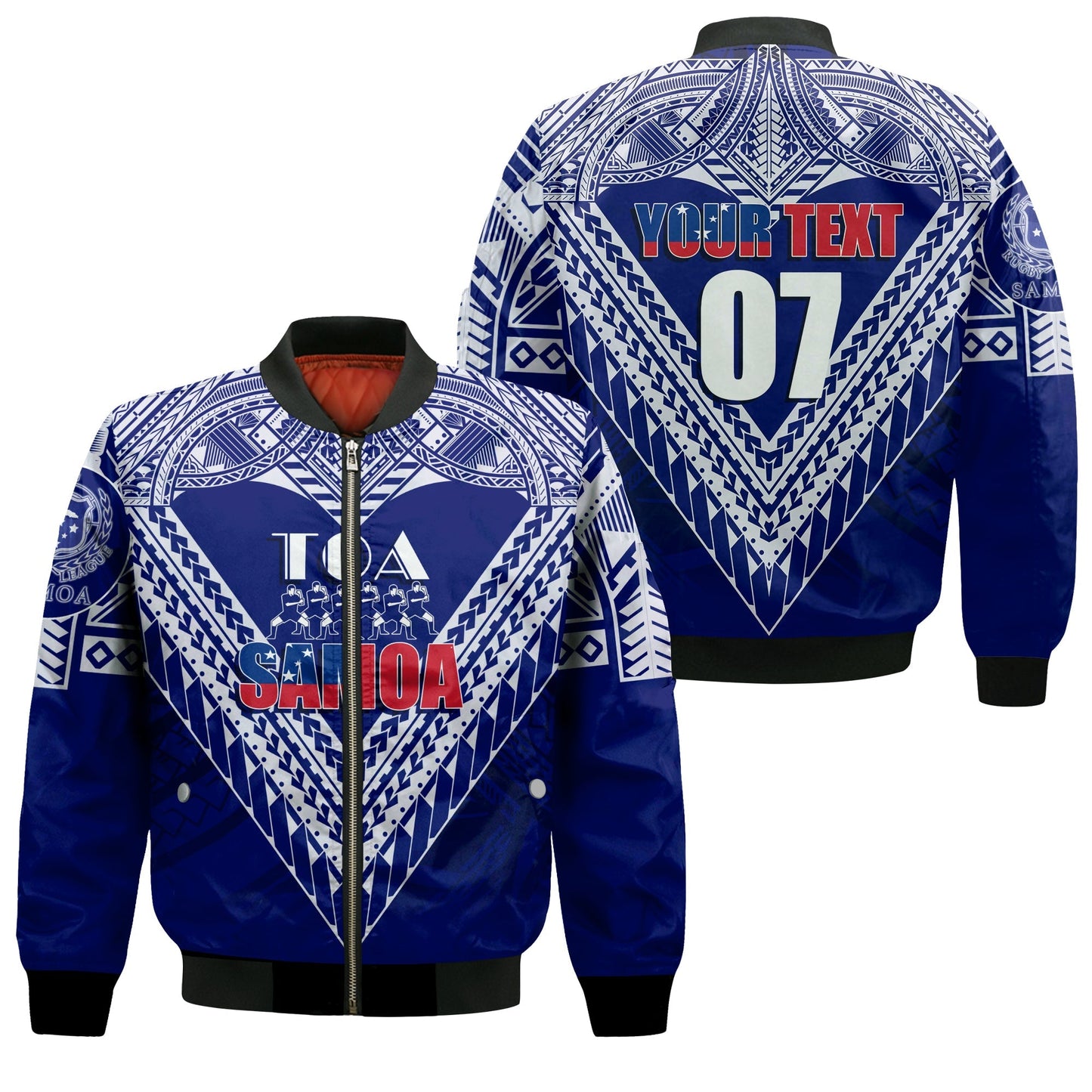 (Customize Personalize) Toa Samoa RLS Warriors Siva Tau Bomber Jacket