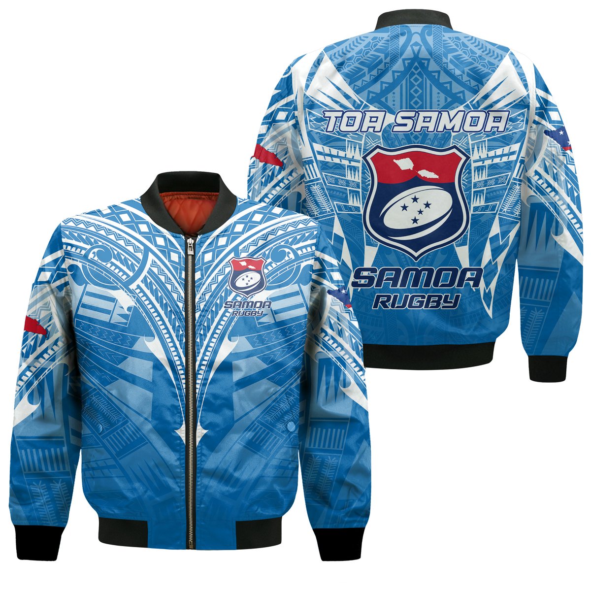 Samoa Rugby Toa Samoa Blue Style Bomber Jacket