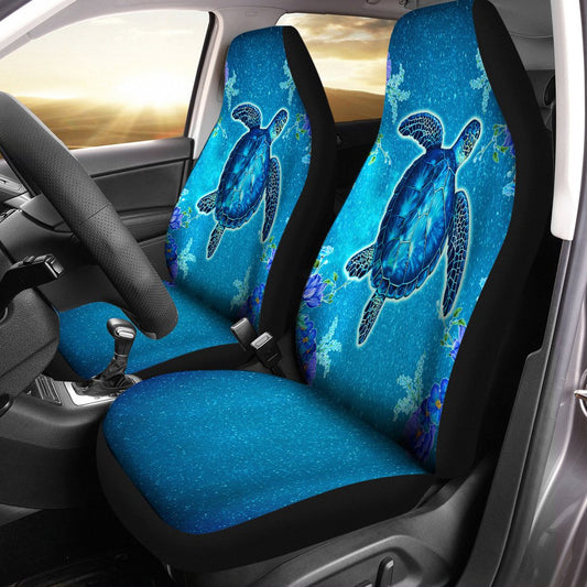 Hawaii Blue Turtle Flower Car Seat Cover Ocean Secret AH