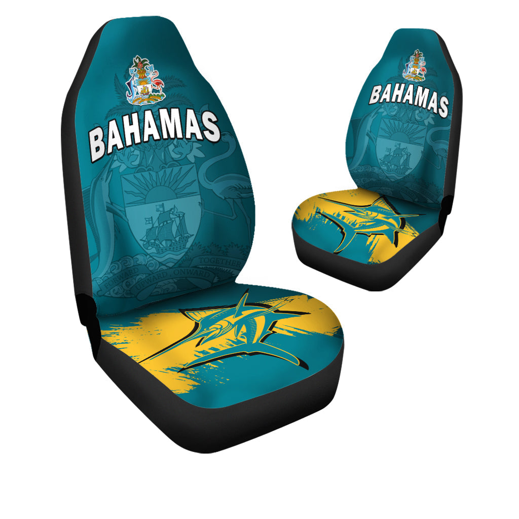 Bahamas Car Seat Covers Blue Marlin With Bahamian Coat Of Arms