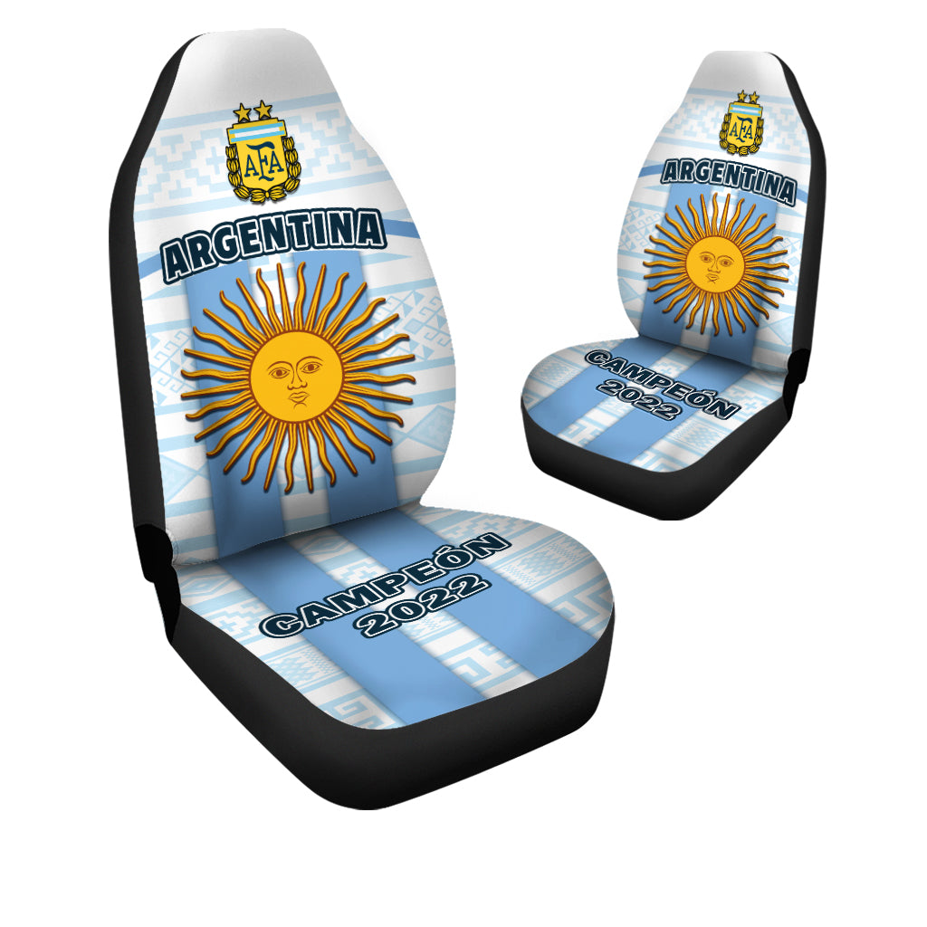 Argentina Football 2022 Car Seat Covers Vamos La Albiceleste Ver.01