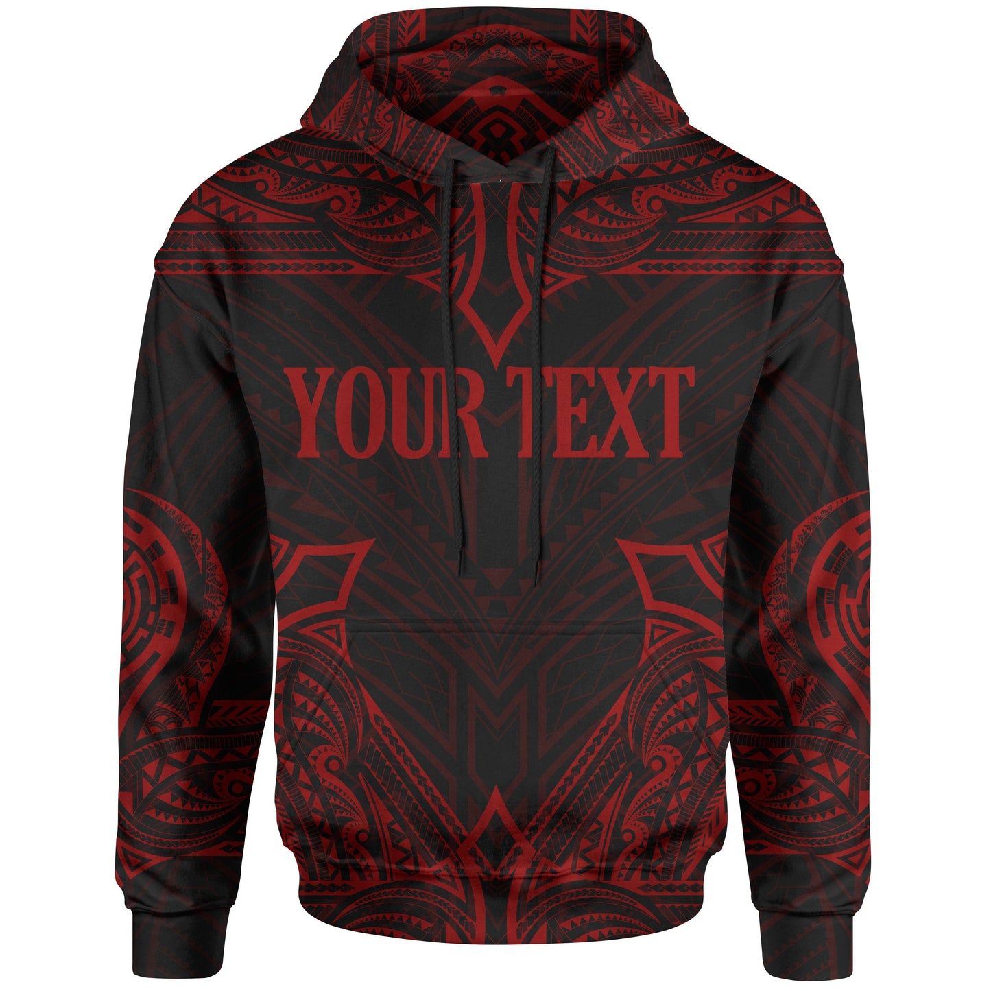 Tonga Hoodie Coat Of rms With Patterns Red Color