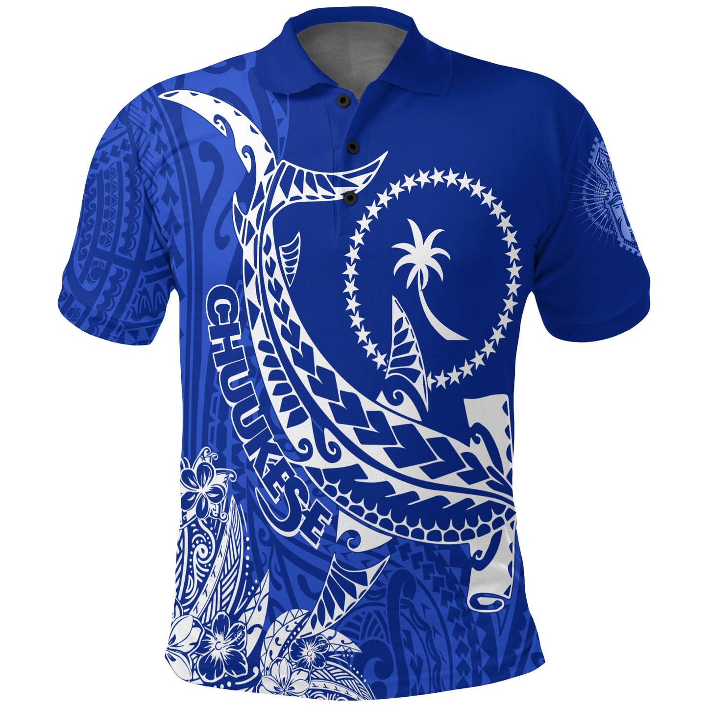 FSM Chuuk Hammerhead Shark Polo Shirt Proud Chuukese