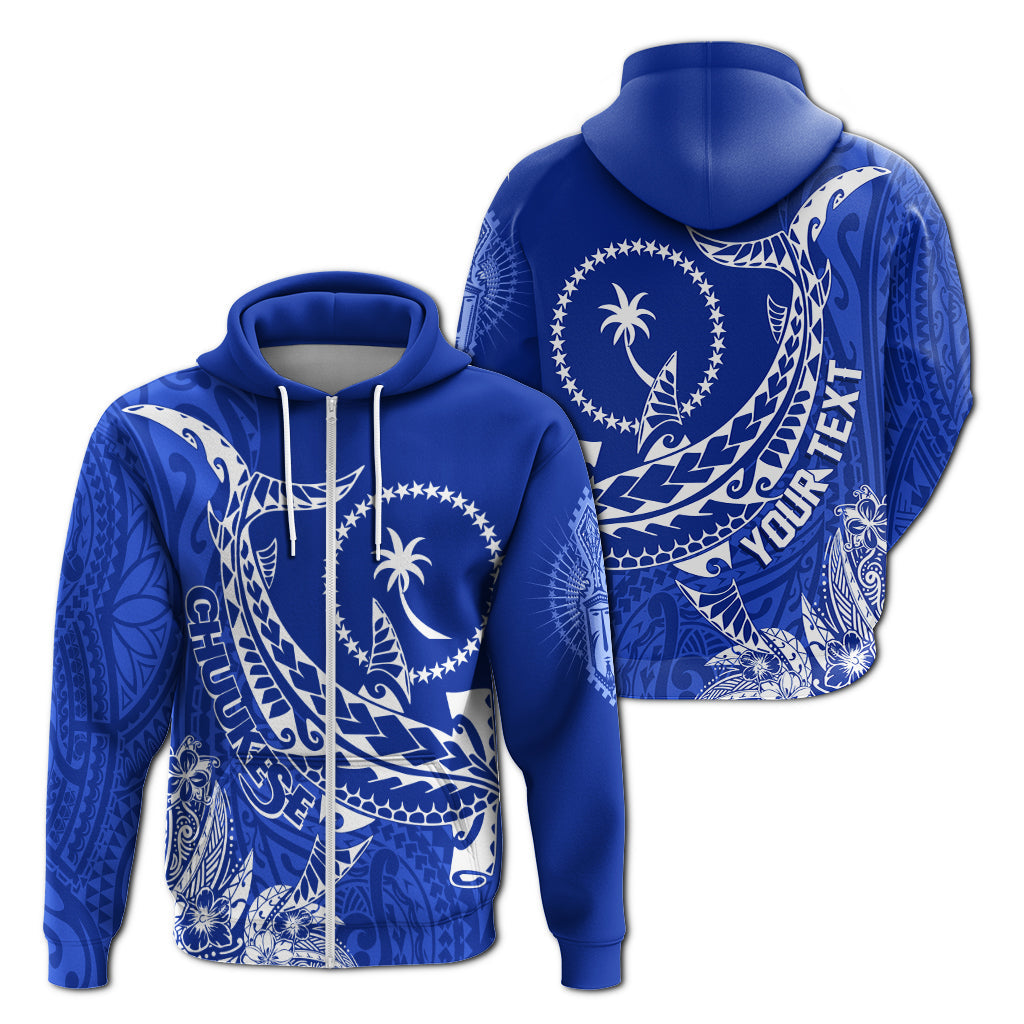 ( Personalised) FSM Chuuk Hammerhead Shark Zip Up Hoodie Proud Chuukese