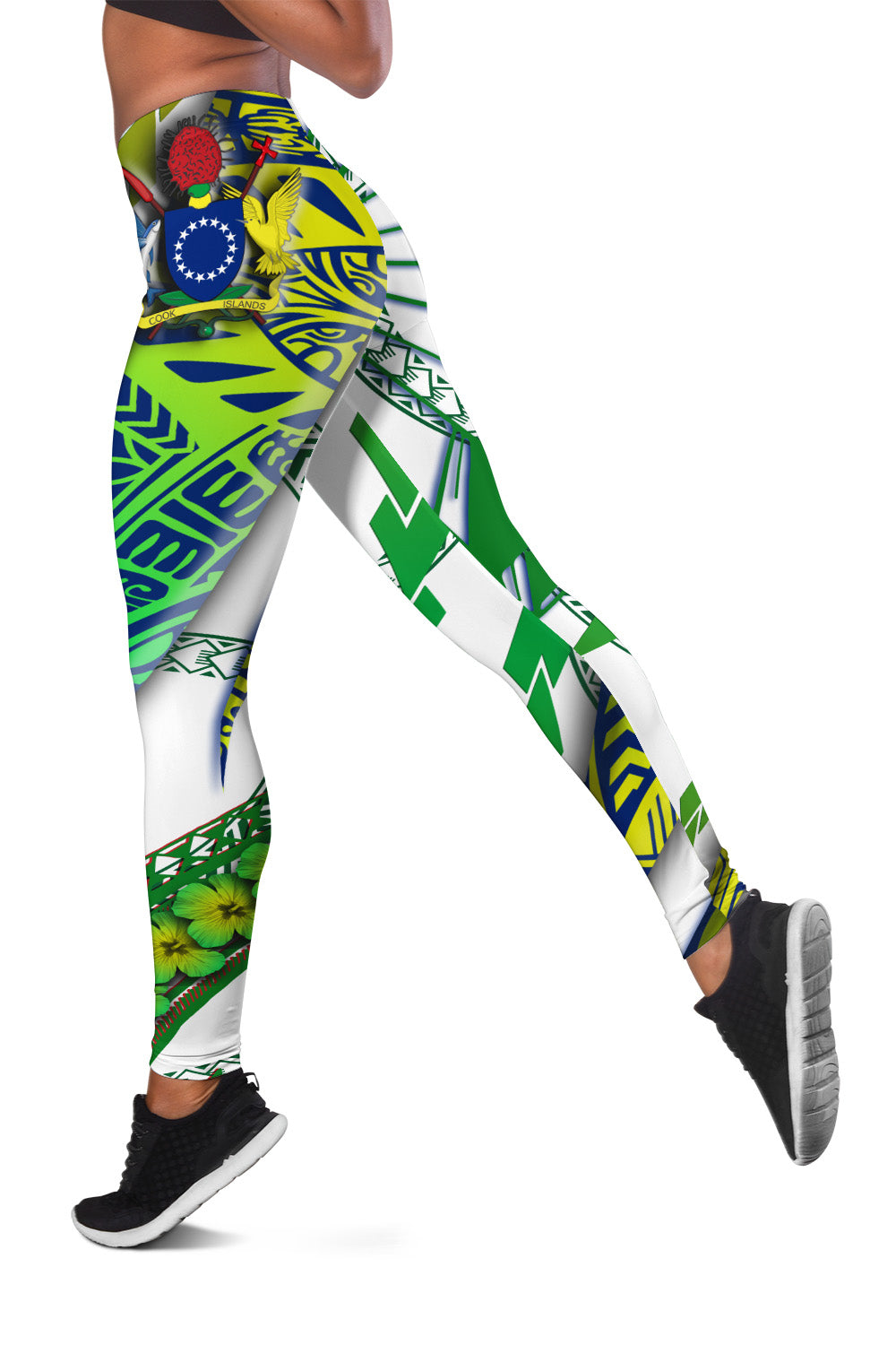 Cook Islands Women Legging Artsy Style - White