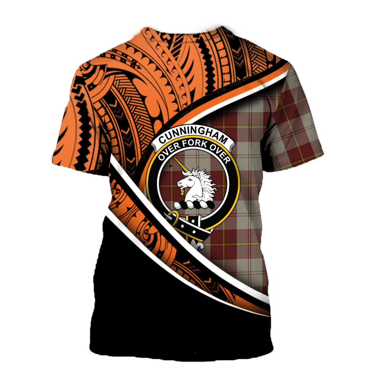 Printivon Cunningham Burgundy Dancers T Shirt Pattern Polynesian