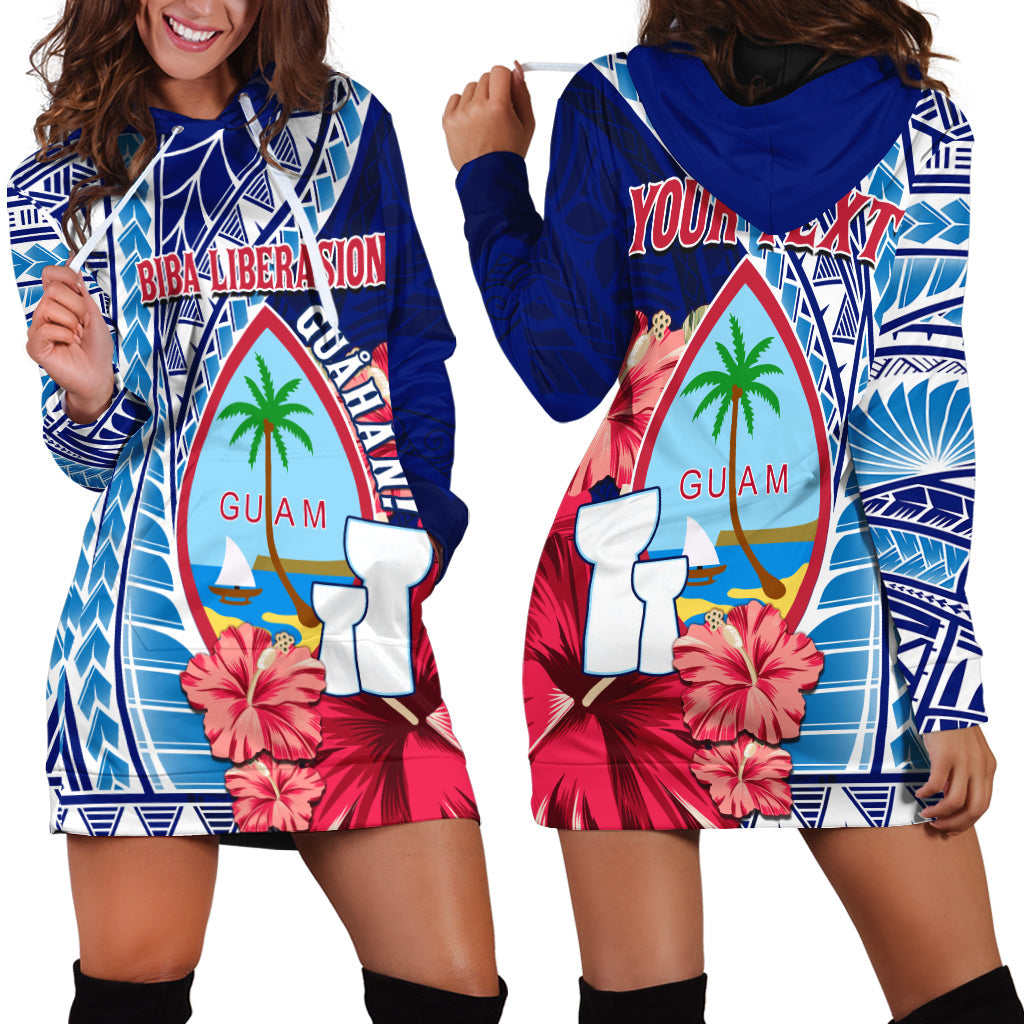 Custom Personalised Guam Chamorro Hoodie Dress Happy Liberation Day Latte Stone