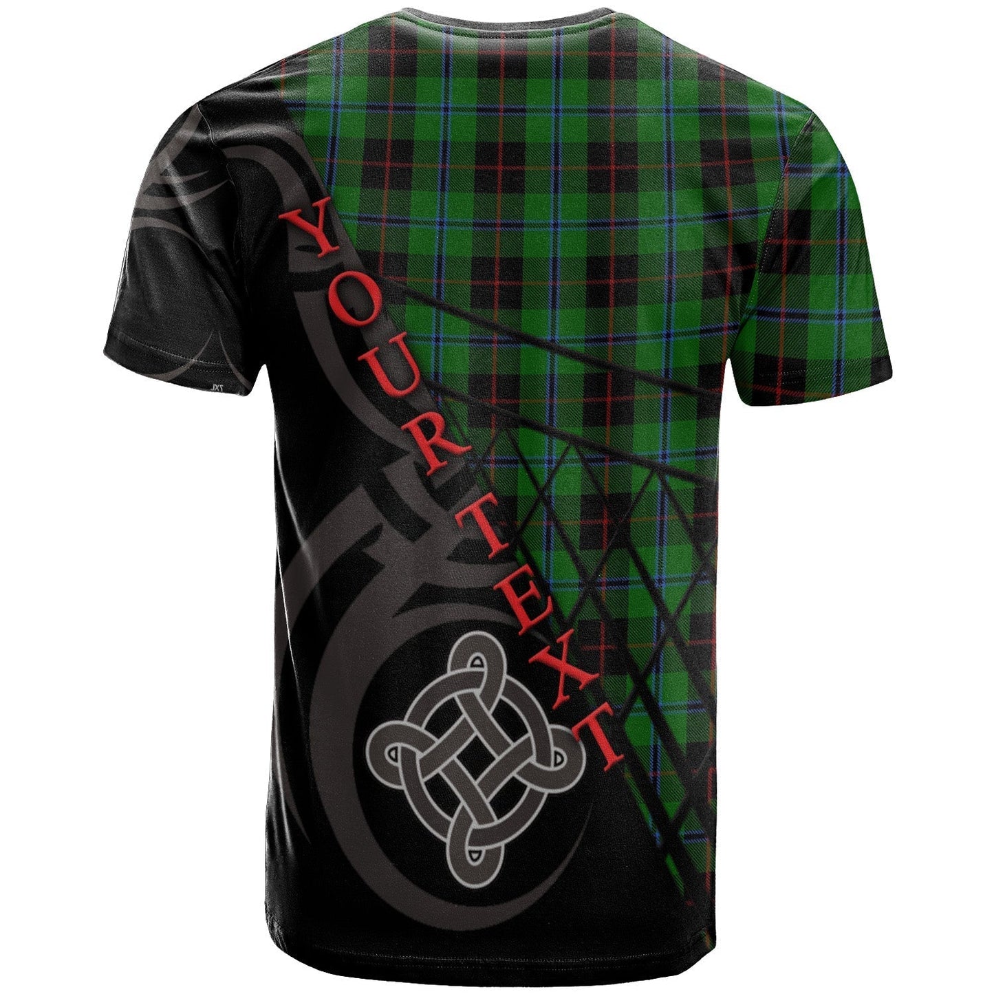 Printivon Douglas Black T Shirt Pattern Celtic