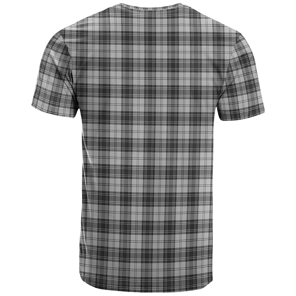 Printivon Douglas Grey Modern Clan DNA In Me Tartan Crest T Shirt