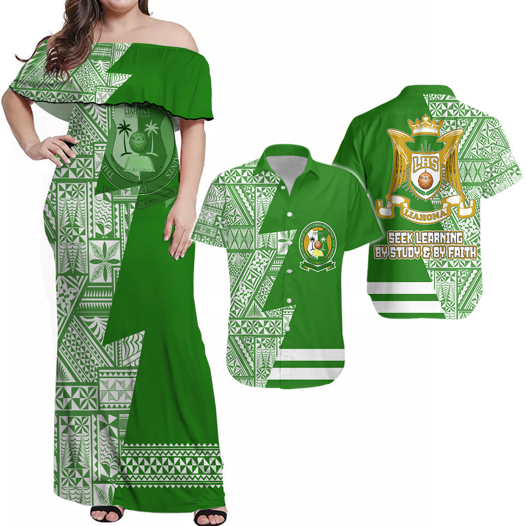 Matching Outfits For Couples Tonga Liahona High School LHS Motto Dress and Shirt Combo