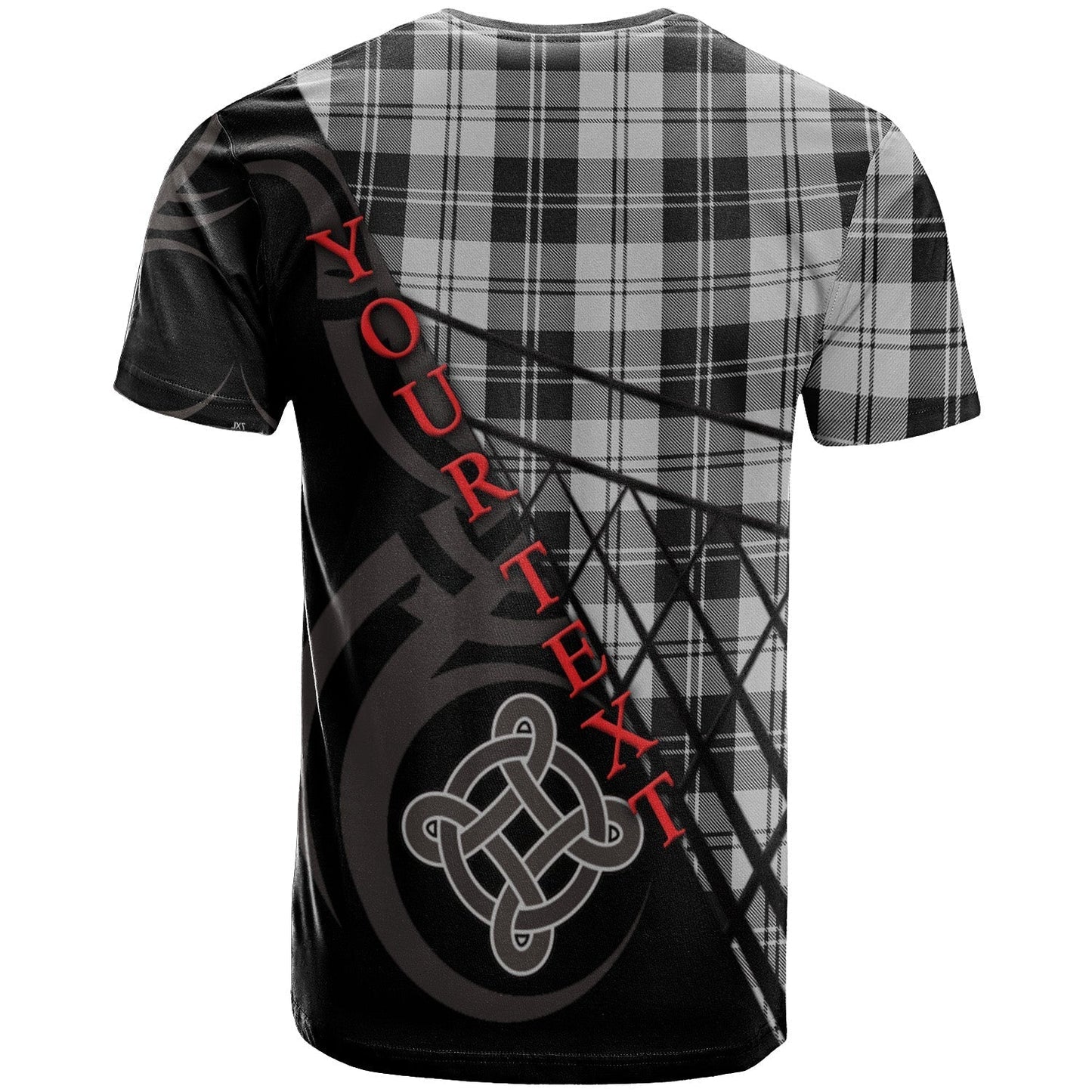 Printivon Erskine Black and White T Shirt Pattern Celtic