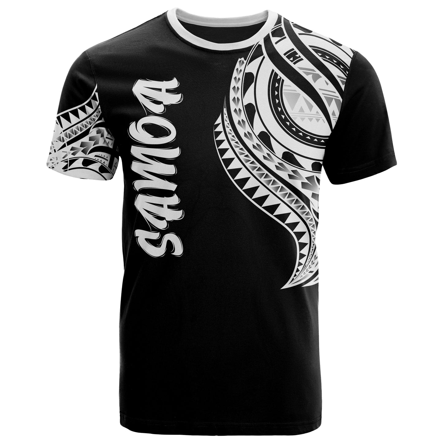Samoa T - Shirt - Samoan Tatau White Patterns