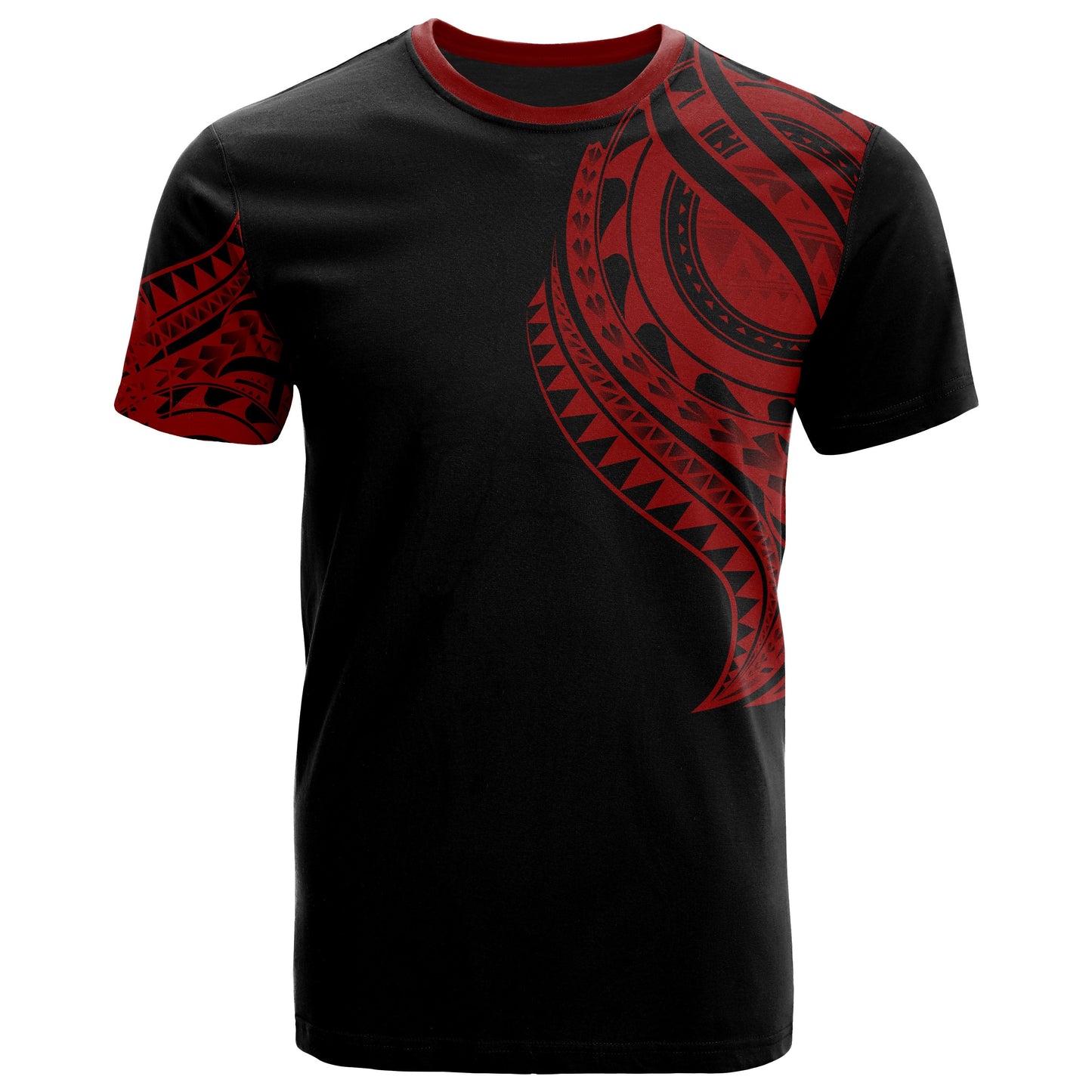 Northern Mariana Islands T - Shirt - Northern Mariana Islands Tatau Red Patterns With Coat Of Arms