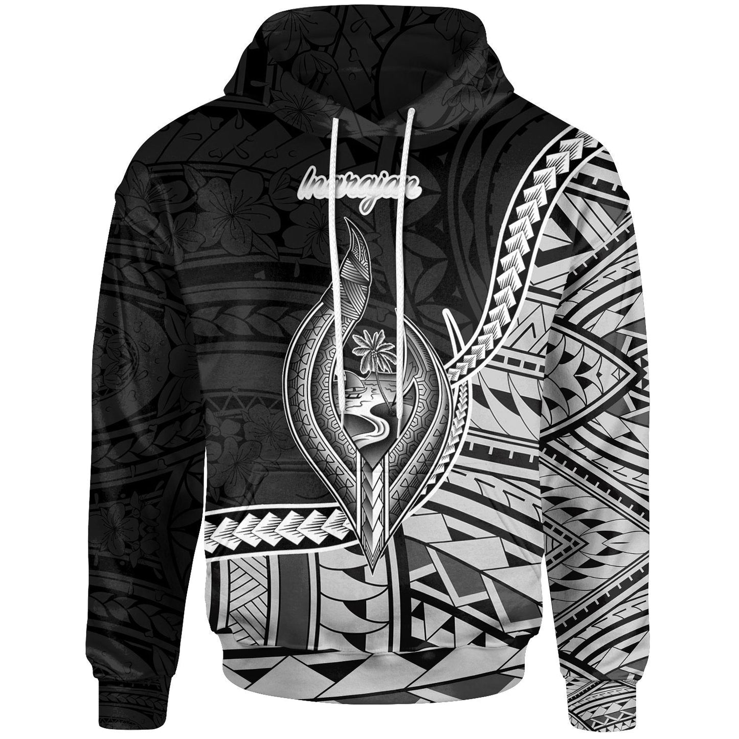 Guam Hoodie Inarajan Seal Of Guam Polynesian Patterns