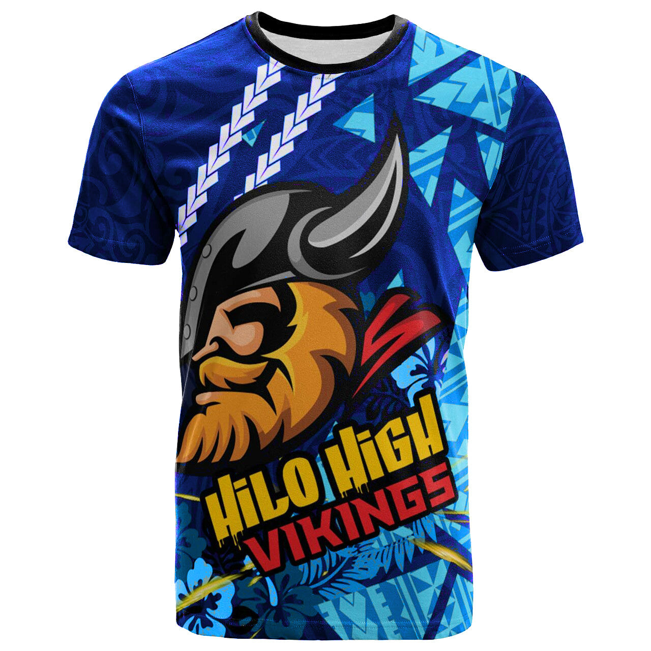 NAWAI Hawaii Hilo High Vikings School T Shirt Polynesian