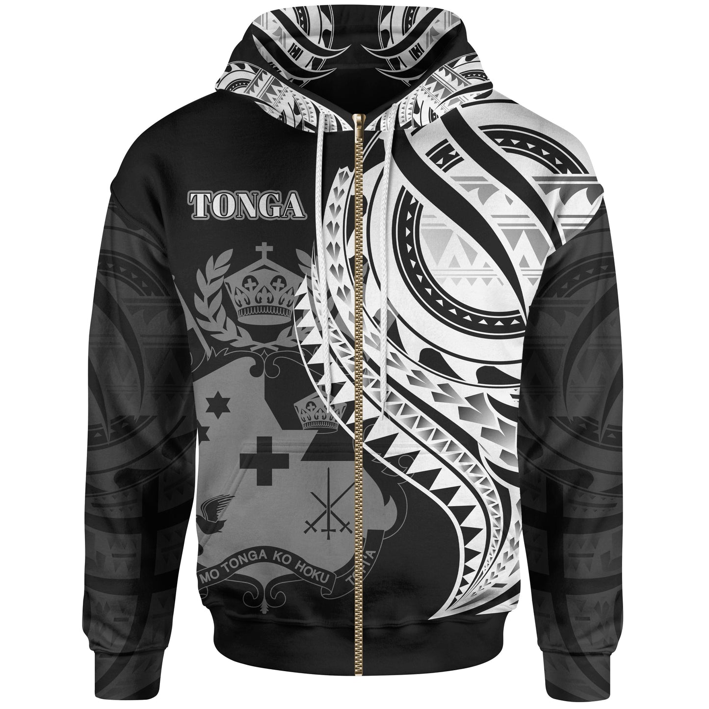 Tonga Zip Hoodie Polynesian Patterns Best Tonga Ever