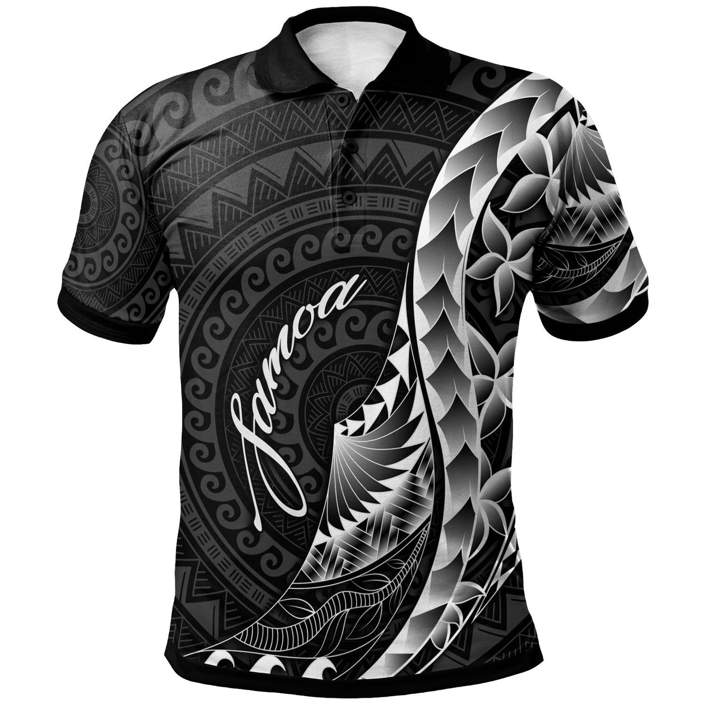American Samoa Polo Shirt - Polynesian Pattern Style