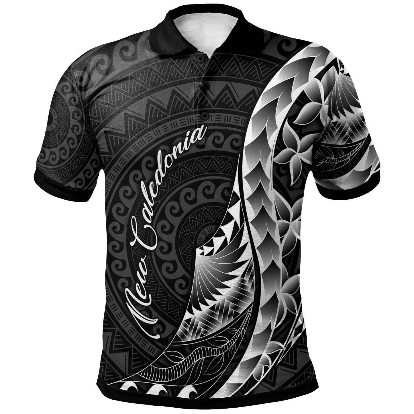 New Caledonia Polo Shirt - Polynesian Pattern Style