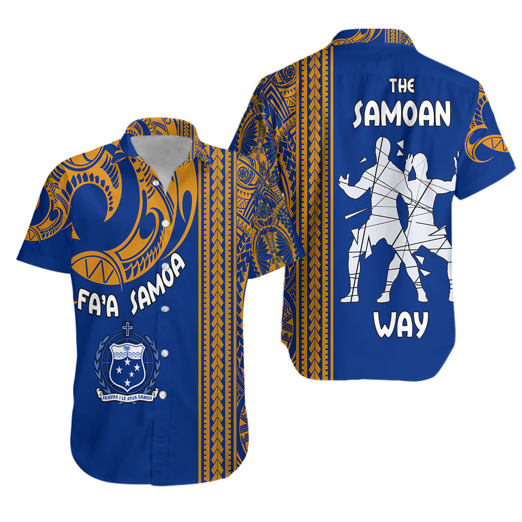 Fa'a Samoa - The Samoan Way Siva Tau Blue Hawaiian Shirt