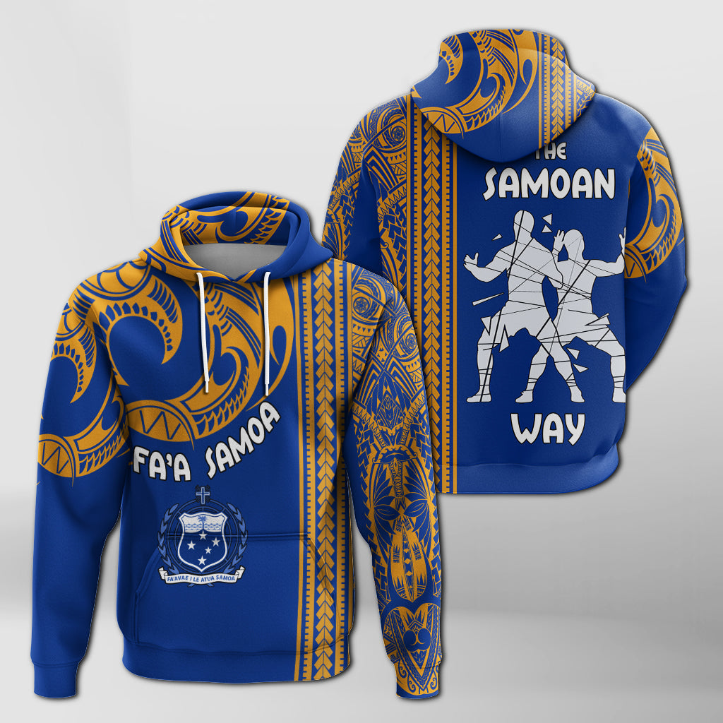 Fa'a Samoa The Samoan Way Siva Tau Blue Hoodie