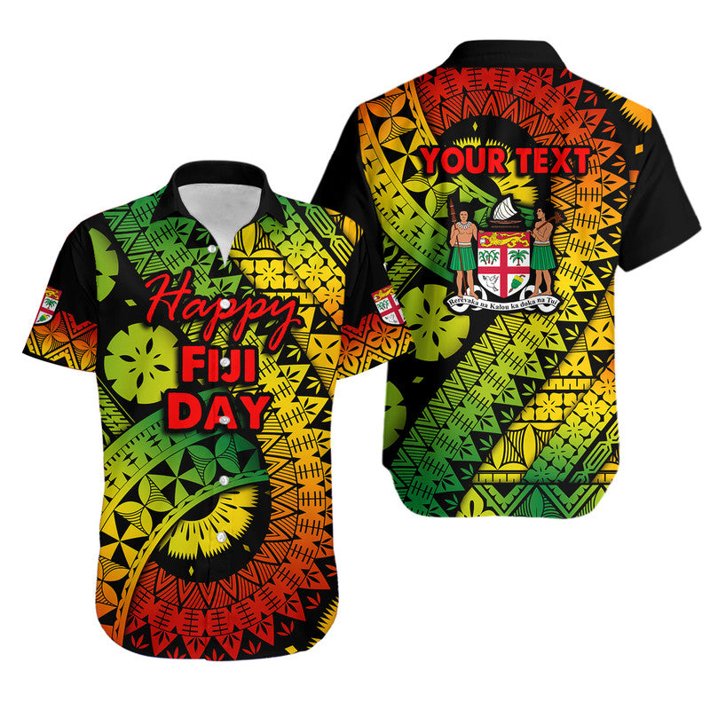 Custom Personalised Fiji Day Hawaiian Shirt Masi Kesa Reggae Style