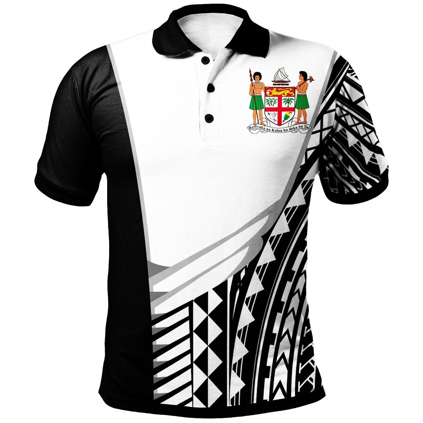 Fiji Polo Shirt - Athletes Style Coat Of Arms Shirt