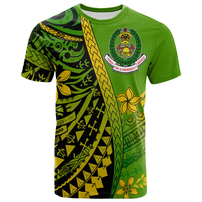Tonga Fire And Emergency Services T Shirt Polynesian Minimalist Style