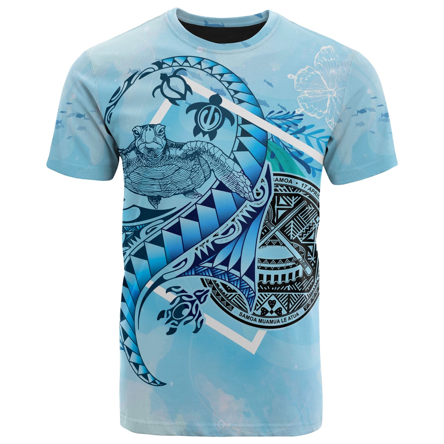 American Samoa T - Shirt - Polynesian Turtle Under The Sea
